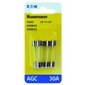 Eaton Bussmann Glass Fuse, AGC Series, Fast-Acting, 30A, 32V AC, 1kA at 32V AC BP/AGC-30-RP